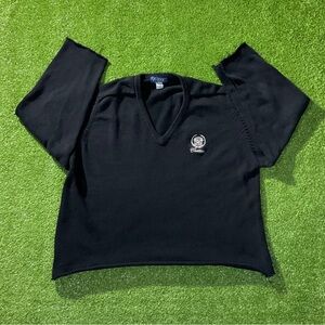 Vintage Cadillac Employee Black Cropped Sweater